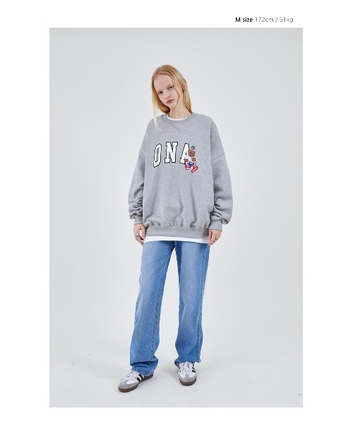 ONA(オーエヌエー)の「『ONA/オーエヌエー』BULLDOG CURVE LINE LOGO SWEATSHIRT/ブルドッグ カーブライン ロゴスウェットシャツ トレーナー(スウェット・メンズ・グレー/レッド/ブラック/ライトグレー・M/L)」の22枚目の写真