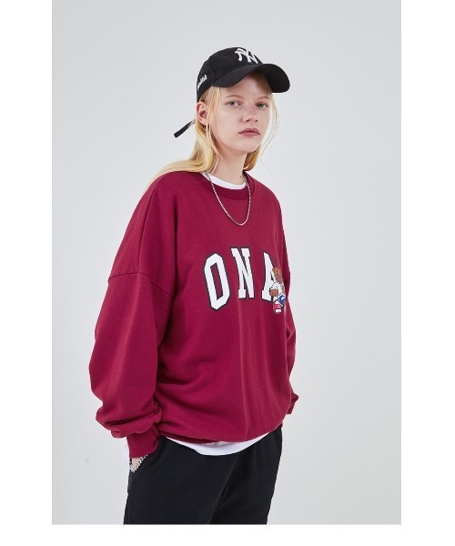 韓国newera■ College Oversized Fit Sweatshirt(起毛)■送料込 55281339b_33_d_500.jpg