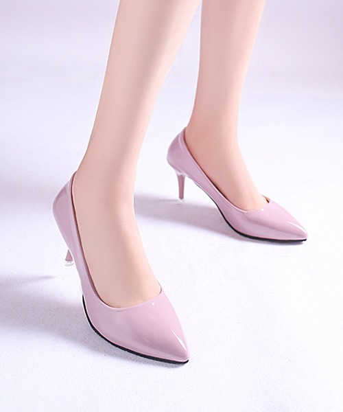 STYLEBLOCK(スタイルブロック)の「エナメルポインテッドトゥパンプス(パンプス・レディース・ピンク/ベージュ系その他/ホワイト/ブラック/レッド・38/39/37/35/36/34/40)」の4枚目の写真