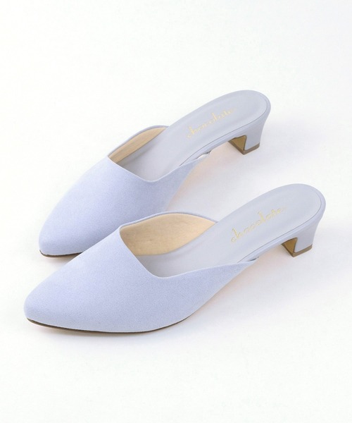 chocolates（チョコラテス）の「アーモンドトゥミュール【日本製】（パンプス・レディース・ブラック/ブルー/グレイッシュベージュ・24cm/22cm/23cm/22.5cm/24.5cm/25cm/23.5cm）」の22枚目の写真