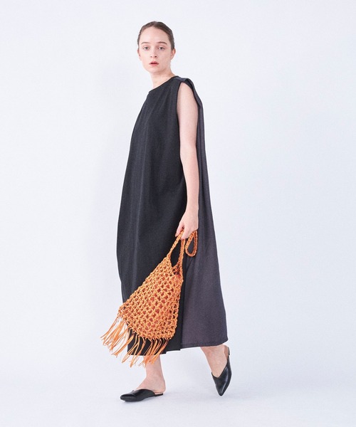 Laugoa(ラウゴア)の「MOLEN ショルダー かごバッグ(かごバッグ・レディース・ホワイト/ブラック/オレンジ/エメラルド・9)」の10枚目の写真