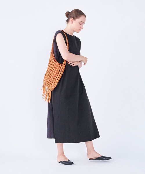 Laugoa(ラウゴア)の「MOLEN ショルダー かごバッグ(かごバッグ・レディース・ホワイト/ブラック/オレンジ/エメラルド・9)」の11枚目の写真