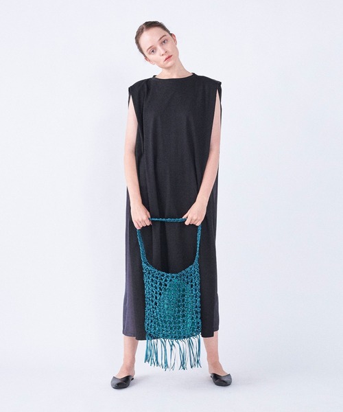 Laugoa(ラウゴア)の「MOLEN ショルダー かごバッグ(かごバッグ・レディース・ホワイト/ブラック/オレンジ/エメラルド・9)」の6枚目の写真