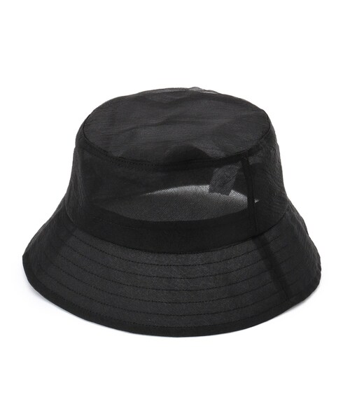 AG by aquagirl（エージーバイアクアガール）の「◆オーガンジーバケハ（ハット・レディース・ブラック/ライトベージュ・00）」の11枚目の写真