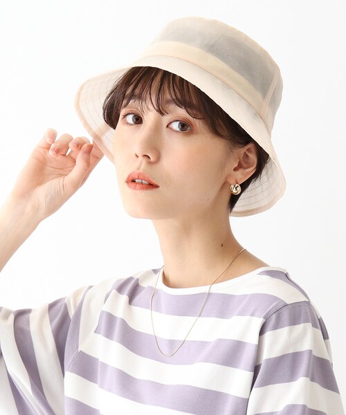 AG by aquagirl（エージーバイアクアガール）の「◆オーガンジーバケハ（ハット・レディース・ブラック/ライトベージュ・00）」の15枚目の写真