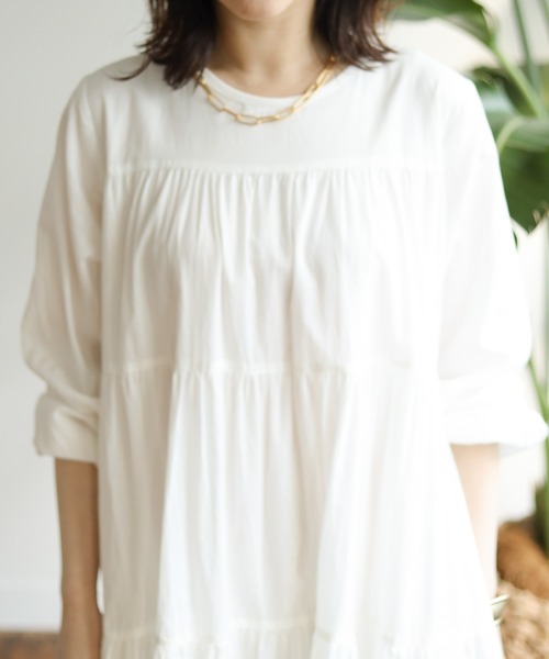 Auntie Rosa Holiday(アンティローザホリデー)の「ティアードロングワンピース(ワンピース・レディース・ブラック/オフホワイト/ブルー/ライトグリーン・FREE)」の17枚目の写真