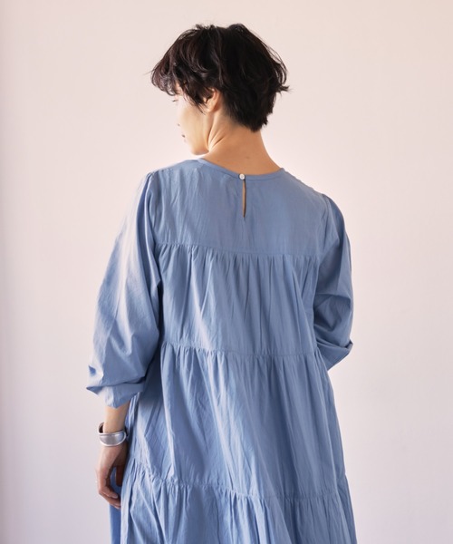 Auntie Rosa Holiday(アンティローザホリデー)の「ティアードロングワンピース(ワンピース・レディース・ブラック/オフホワイト/ブルー/ライトグリーン・FREE)」の16枚目の写真