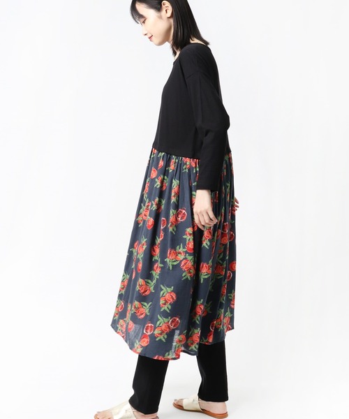 salle de bal(サルデバル)の「∴ 【 LITTLEMARKET / リトルマーケット 】 フルーツドッキングワンピース FRH(ワンピース・レディース・ブラック/ベージュ/ネイビー・FREE)」の3枚目の写真