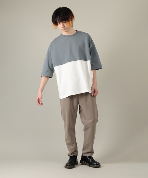 SlashDate(スラッシュデイト)の「梨地イージーテーパードパンツ/カラーパンツ(スラックス・メンズ・ブラック/アッシュグレー/ベージュ・L/M)」の10枚目の写真