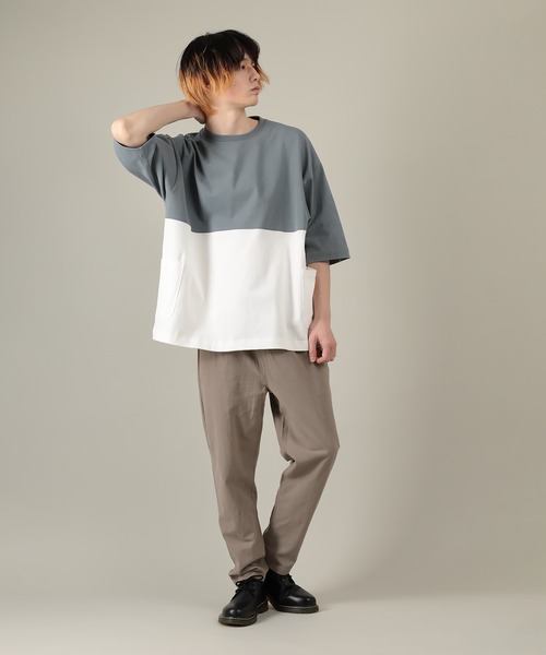 SlashDate(スラッシュデイト)の「梨地イージーテーパードパンツ/カラーパンツ(スラックス・メンズ・ブラック/アッシュグレー/ベージュ・L/M)」の9枚目の写真