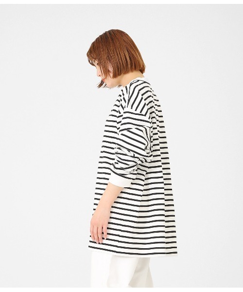 BALLAST ARK（バラストアーク）の「BALLAST ARK / バラストアーク：BIG SIZE BORDER L/S TEE：BA03-T001[AST]（Tシャツ/カットソー・メンズ・ホワイト系その他/ホワイト系その他2・FREE）」の9枚目の写真