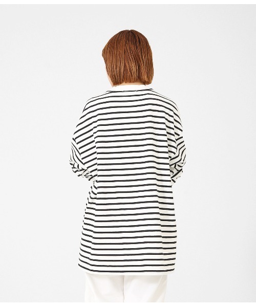 BALLAST ARK（バラストアーク）の「BALLAST ARK / バラストアーク：BIG SIZE BORDER L/S TEE：BA03-T001[AST]（Tシャツ/カットソー・メンズ・ホワイト系その他/ホワイト系その他2・FREE）」の10枚目の写真