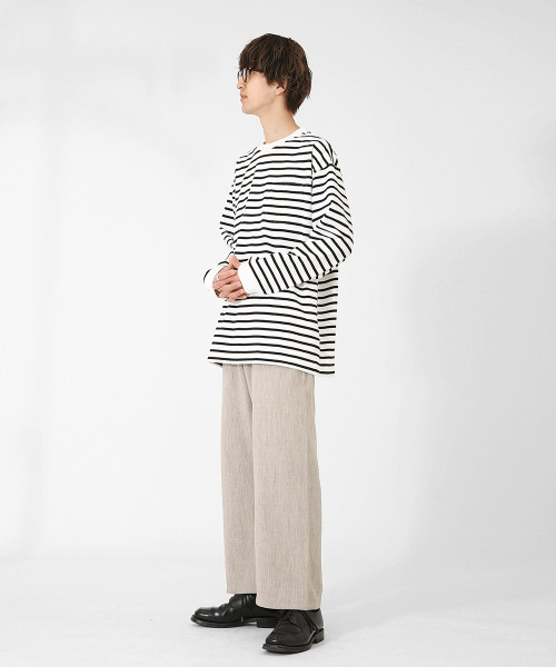 BALLAST ARK（バラストアーク）の「BALLAST ARK / バラストアーク：BIG SIZE BORDER L/S TEE：BA03-T001[AST]（Tシャツ/カットソー・メンズ・ホワイト系その他/ホワイト系その他2・FREE）」の22枚目の写真