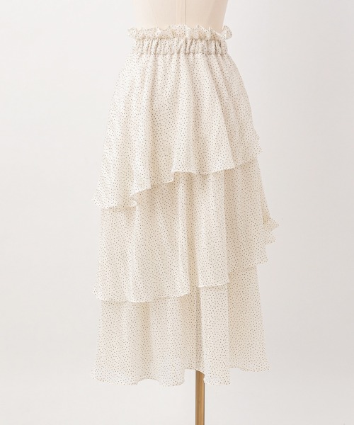 Seemi. byNICECLAUP（ シーミーバイナイスクラップ）の「ティアードスカート（スカート・レディース・オフホワイト/レッド/ドット・FREE）」の21枚目の写真