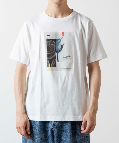 WEGO（ウィゴー）の「WEGO/フォトプリント半袖Tシャツ（Tシャツ/カットソー・メンズ・ホワイト/ブラック・SMALL/MEDIUM/LARGE/X-LARGE）」の3枚目の写真