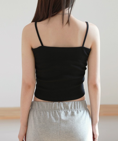 by muni:r（バイ ムニール）の「リブキャミソール（キャミソール・レディース・ホワイト/ブラック・FREE）」の3枚目の写真