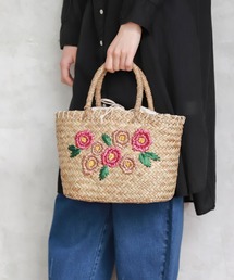 studio CLIP（スタディオクリップ）の「刺繍フラワーカゴバッグ（かごバッグ）」