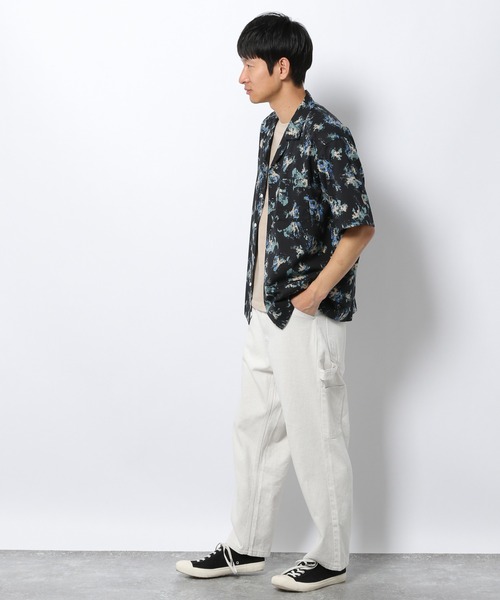 LAKOLE（ラコレ）の「コットン×レーヨンプリントシャツ / 941187（シャツ/ブラウス・メンズ・ベージュ/グレー/アイボリー/ブルー/ブラック/チャコール・MEDIUM/LARGE）」の9枚目の写真