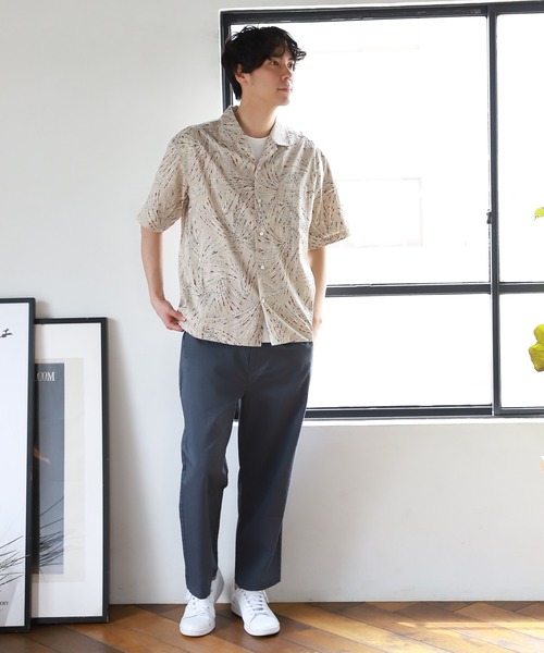 LAKOLE（ラコレ）の「コットン×レーヨンプリントシャツ / 941187（シャツ/ブラウス・メンズ・ベージュ/グレー/アイボリー/ブルー/ブラック/チャコール・MEDIUM/LARGE）」の14枚目の写真