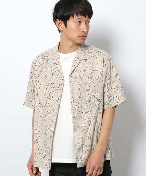 LAKOLE（ラコレ）の「コットン×レーヨンプリントシャツ / 941187（シャツ/ブラウス・メンズ・ベージュ/グレー/アイボリー/ブルー/ブラック/チャコール・MEDIUM/LARGE）」の10枚目の写真