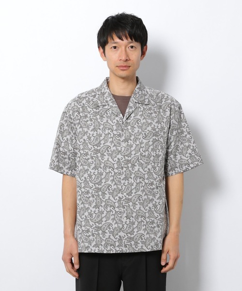 LAKOLE（ラコレ）の「コットン×レーヨンプリントシャツ / 941187（シャツ/ブラウス・メンズ・ベージュ/グレー/アイボリー/ブルー/ブラック/チャコール・MEDIUM/LARGE）」の21枚目の写真