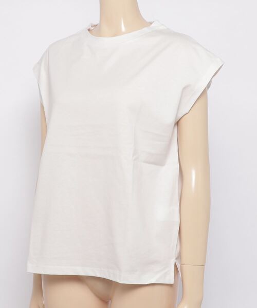 WEGO(ウィゴー)の「WEGO/【ZOZOTOWN&一部店限定】コットンノースリーブTシャツ(タンクトップ・レディース・ホワイト/スミクロ/ホワイト系その他5/ブルー系その他5/ライトブラウン/ブラック/グリーン/パープル/ワイン・FREE)」の10枚目の写真