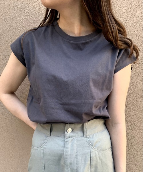 WEGO(ウィゴー)の「WEGO/【ZOZOTOWN&一部店限定】コットンノースリーブTシャツ(タンクトップ・レディース・ホワイト/スミクロ/ホワイト系その他5/ブルー系その他5/ライトブラウン/ブラック/グリーン/パープル/ワイン・FREE)」の5枚目の写真