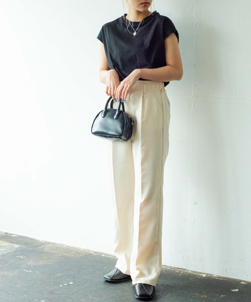 WEGO(ウィゴー)の「WEGO/【ZOZOTOWN&一部店限定】コットンノースリーブTシャツ(タンクトップ・レディース・ホワイト/スミクロ/ホワイト系その他5/ブルー系その他5/ライトブラウン/ブラック/グリーン/パープル/ワイン・FREE)」の20枚目の写真