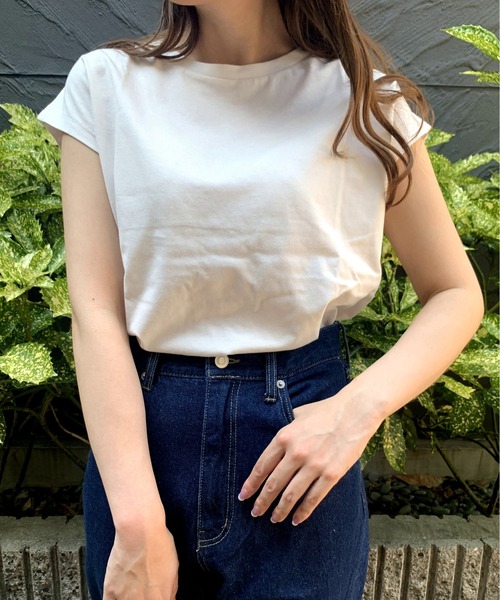 WEGO(ウィゴー)の「WEGO/【ZOZOTOWN&一部店限定】コットンノースリーブTシャツ(タンクトップ・レディース・ホワイト/スミクロ/ホワイト系その他5/ブルー系その他5/ライトブラウン/ブラック/グリーン/パープル/ワイン・FREE)」の18枚目の写真