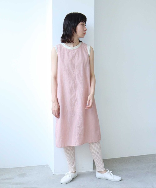 【yuni】ユニ　40/2D コットンキュプラコーマフレンチスリーブワンピース yuni（ユニ ）の「○40/2D コットンキュプラ コーマ フレンチ