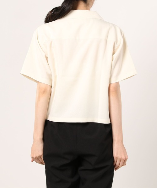 WEGO（ウィゴー）の「WEGO/リネンライクオープンカラーシャツ（シャツ/ブラウス・レディース・アイボリー/グリーン/ピンク/ベージュ系その他/ブラック系その他2/ベージュ系その他3・FREE）」の7枚目の写真