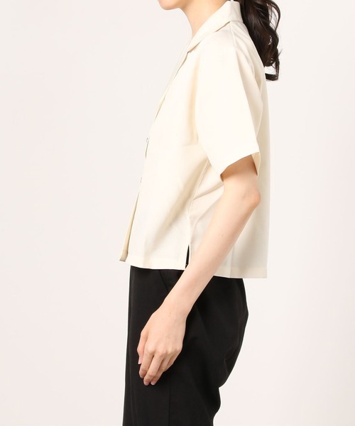 WEGO（ウィゴー）の「WEGO/リネンライクオープンカラーシャツ（シャツ/ブラウス・レディース・アイボリー/グリーン/ピンク/ベージュ系その他/ブラック系その他2/ベージュ系その他3・FREE）」の8枚目の写真