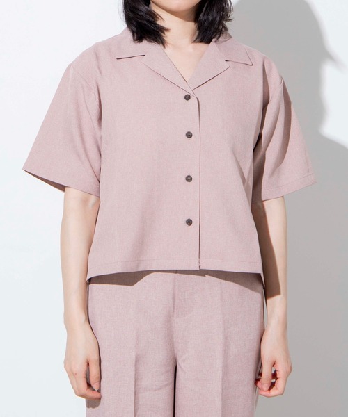 WEGO（ウィゴー）の「WEGO/リネンライクオープンカラーシャツ（シャツ/ブラウス・レディース・アイボリー/グリーン/ピンク/ベージュ系その他/ブラック系その他2/ベージュ系その他3・FREE）」の21枚目の写真