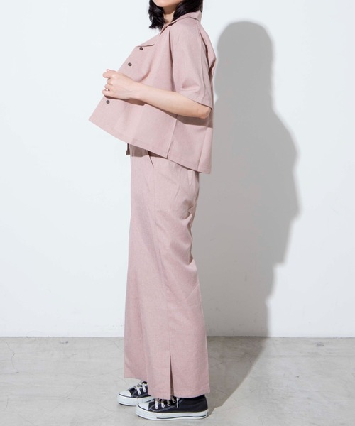 WEGO（ウィゴー）の「WEGO/リネンライクオープンカラーシャツ（シャツ/ブラウス・レディース・アイボリー/グリーン/ピンク/ベージュ系その他/ブラック系その他2/ベージュ系その他3・FREE）」の19枚目の写真