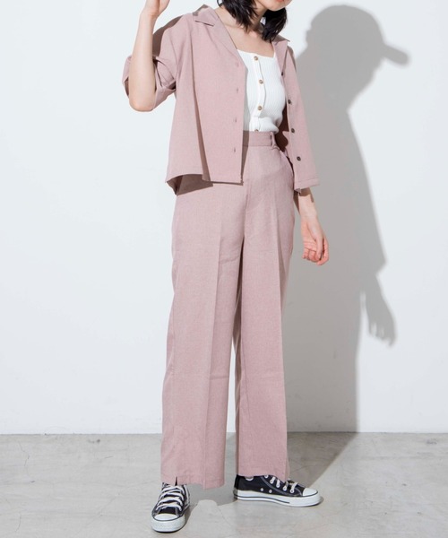 WEGO（ウィゴー）の「WEGO/リネンライクオープンカラーシャツ（シャツ/ブラウス・レディース・アイボリー/グリーン/ピンク/ベージュ系その他/ブラック系その他2/ベージュ系その他3・FREE）」の20枚目の写真