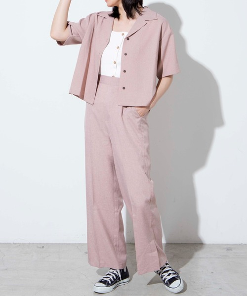 WEGO（ウィゴー）の「WEGO/リネンライクオープンカラーシャツ（シャツ/ブラウス・レディース・アイボリー/グリーン/ピンク/ベージュ系その他/ブラック系その他2/ベージュ系その他3・FREE）」の18枚目の写真