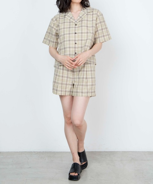 WEGO（ウィゴー）の「WEGO/リネンライクオープンカラーシャツ（シャツ/ブラウス・レディース・アイボリー/グリーン/ピンク/ベージュ系その他/ブラック系その他2/ベージュ系その他3・FREE）」の15枚目の写真