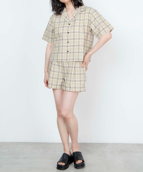 WEGO（ウィゴー）の「WEGO/リネンライクオープンカラーシャツ（シャツ/ブラウス・レディース・アイボリー/グリーン/ピンク/ベージュ系その他/ブラック系その他2/ベージュ系その他3・FREE）」の16枚目の写真