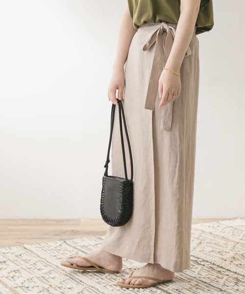 F by ROSSO（エフバイロッソ）の「F by ROSSO　リネンラップスカート（スカート・レディース・ベージュ系その他/ベージュ/ブラウン系その他・38/36）」の5枚目の写真