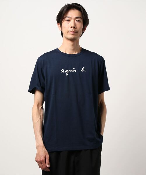 agnes b.(アニエスベー)の「S137 TS ロゴTシャツ(Tシャツ/カットソー・メンズ・グレー系その他/ブルー系その他/イエロー系その他/ピンク系その他・1/2/3)」の3枚目の写真