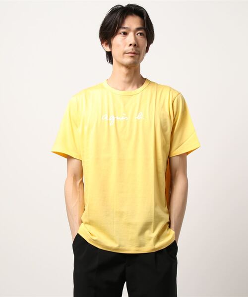 agnes b.(アニエスベー)の「S137 TS ロゴTシャツ(Tシャツ/カットソー・メンズ・グレー系その他/ブルー系その他/イエロー系その他/ピンク系その他・1/2/3)」の1枚目の写真
