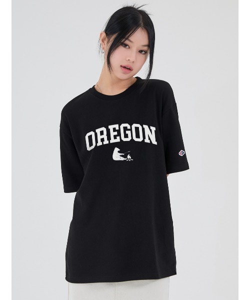 ACOVER（オコボ）の「『ACOVER/オコボ』OREGON ARCH T-SHIRTS/アーチロゴプリント 半袖Tシャツ（Tシャツ/カットソー・レディース・ホワイト/ライトグレー/ライトブルー/ブラック/チャコールグレー・M）」の2枚目の写真