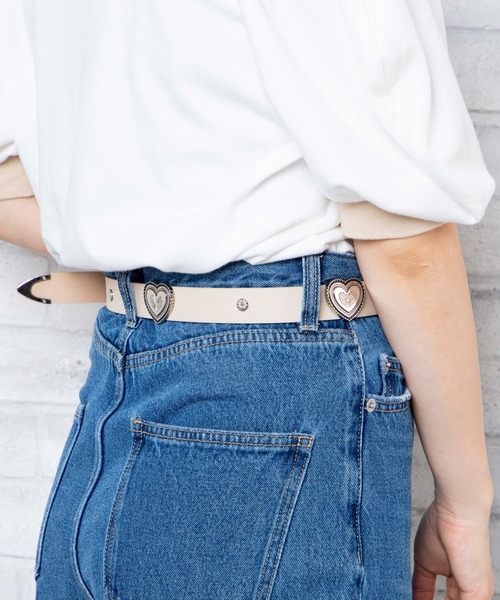 WEGO（ウィゴー）の「WEGO/ハートコンチョウエスタンベルト（ベルト・レディース・その他1/ブラック/ベージュ・FREE）」の3枚目の写真