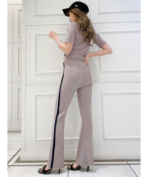 GYDA（ジェイダ）の「【SETUP着用可】サイドラインフレアニットパンツ（その他パンツ・レディース・ピンク/アイボリー/ブラック・FREE）」の19枚目の写真