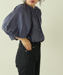 natural couture | 【大人ナチュ】ボリュームスリーブ刺繍ブラウス(シャツ/ブラウス)