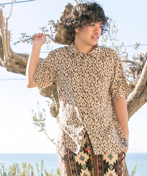 チャイハネ(チャイハネ)の「【チャイハネ】ジャングルMEN'Sシャツ(シャツ/ブラウス・メンズ・ホワイト/ベージュ/ネイビー/ブラウン/グリーン/グレー/マスタード/ライトブラウン/カーキ・FREE)」の5枚目の写真