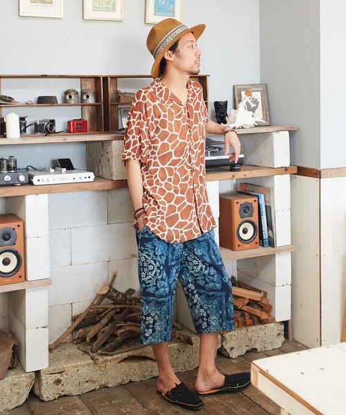 チャイハネ(チャイハネ)の「【チャイハネ】ジャングルMEN'Sシャツ(シャツ/ブラウス・メンズ・ホワイト/ベージュ/ネイビー/ブラウン/グリーン/グレー/マスタード/ライトブラウン/カーキ・FREE)」の16枚目の写真