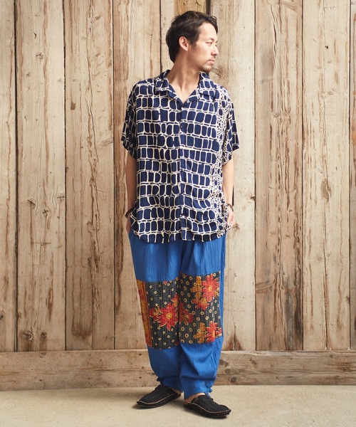 チャイハネ(チャイハネ)の「【チャイハネ】ジャングルMEN'Sシャツ(シャツ/ブラウス・メンズ・ホワイト/ベージュ/ネイビー/ブラウン/グリーン/グレー/マスタード/ライトブラウン/カーキ・FREE)」の21枚目の写真