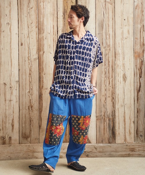 チャイハネ(チャイハネ)の「【チャイハネ】ジャングルMEN'Sシャツ(シャツ/ブラウス・メンズ・ホワイト/ベージュ/ネイビー/ブラウン/グリーン/グレー/マスタード/ライトブラウン/カーキ・FREE)」の22枚目の写真