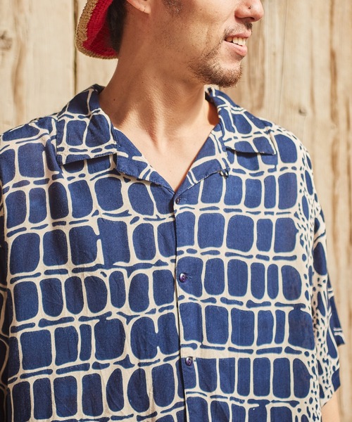 チャイハネ(チャイハネ)の「【チャイハネ】ジャングルMEN'Sシャツ(シャツ/ブラウス・メンズ・ホワイト/ベージュ/ネイビー/ブラウン/グリーン/グレー/マスタード/ライトブラウン/カーキ・FREE)」の20枚目の写真